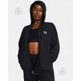   Under Armour Толстовка на блискавці з капюшоном жіноча  Ua Rival Terry Os Fz Hooded 1386043-001 XS Чорна (1968859