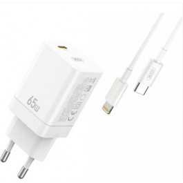   XO CE10 QC&PD3.0 65W + Lightning-Type-C White