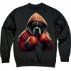 TKT Import Світшот бавовняний чорний з принтом Boxer in the Hood - Пес  7500178-black S - зображення 1