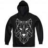 TKT Import Худі бавовняний чорний з принтом Geometric Wolf  700024-black - зображення 1