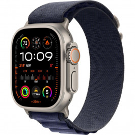   Apple Watch Ultra 2 GPS + Cellular 49mm Natural Titan. Case w. Navy Alpine Loop - Large (MYT33+MXN03)