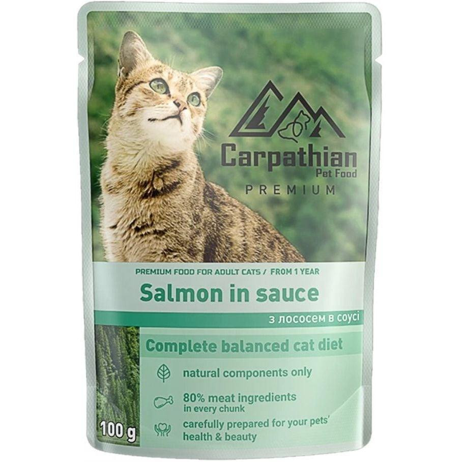 Carpathian Pet Food з лососем у соусі 100 г (4820111141357) - зображення 1