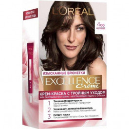   L'Oreal Paris Стойкая крем-краска для волос  Excellence Creme 4.00 Каштановый (3600523781119)