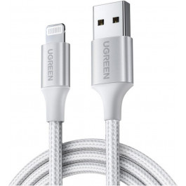   UGREEN US199 USB-A to Lightning MFi 2m White (60163)