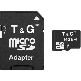   T&G 16 GB microSDHC Class 10  UHS-1 (U1) + SD-adapter TG-16GBSD10U1-01