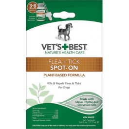   Vet's Best Капли Flea&Tick Spot On от блох и клещей для собак 17.7 мл (vb10472)