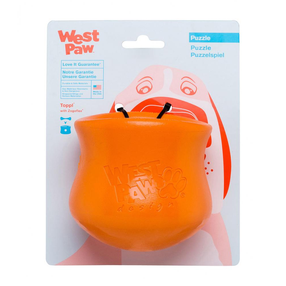 West Paw Игрушка для собак Toppl Large Tangerine ZG084TNG 10 см (747473750284) - зображення 1