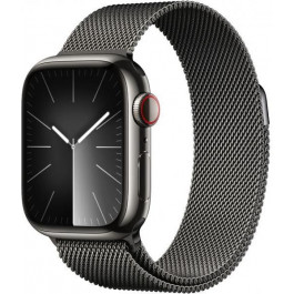   Apple Watch Series 9 GPS + Cellular 41mm Graphite S. Steel Case w. Graphite Milanese Loop (MRJA3)