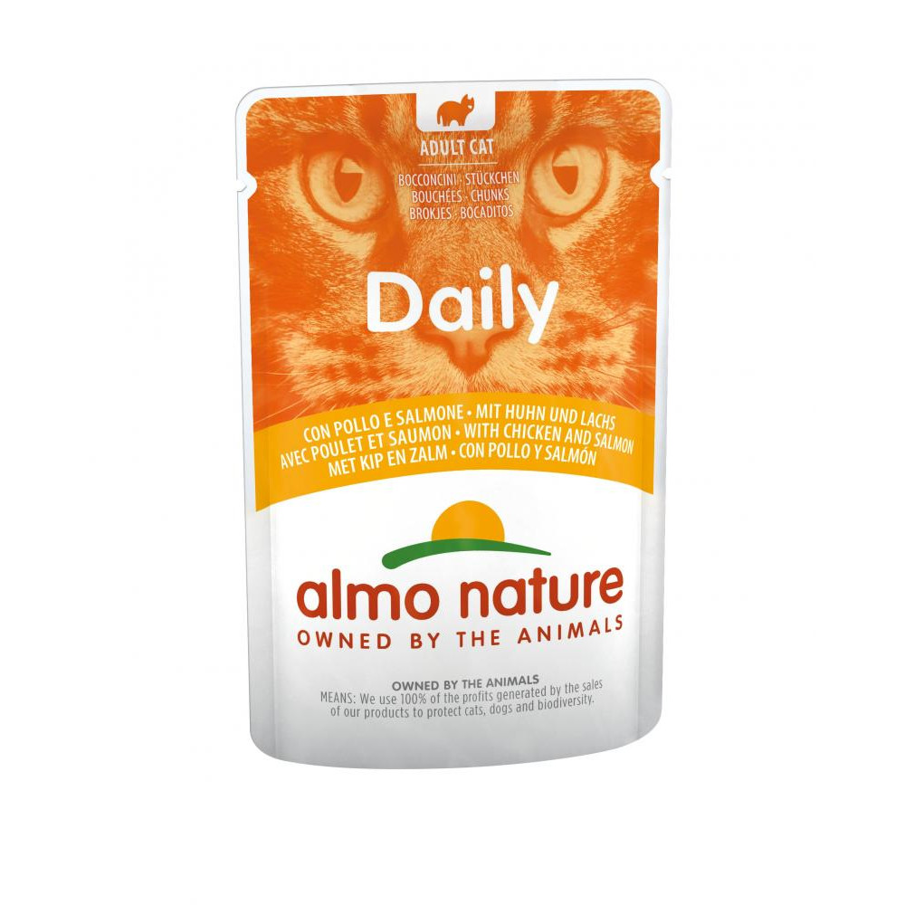 Almo Nature Daily Cat Chicke Salmon 70 г (8001154121957) - зображення 1