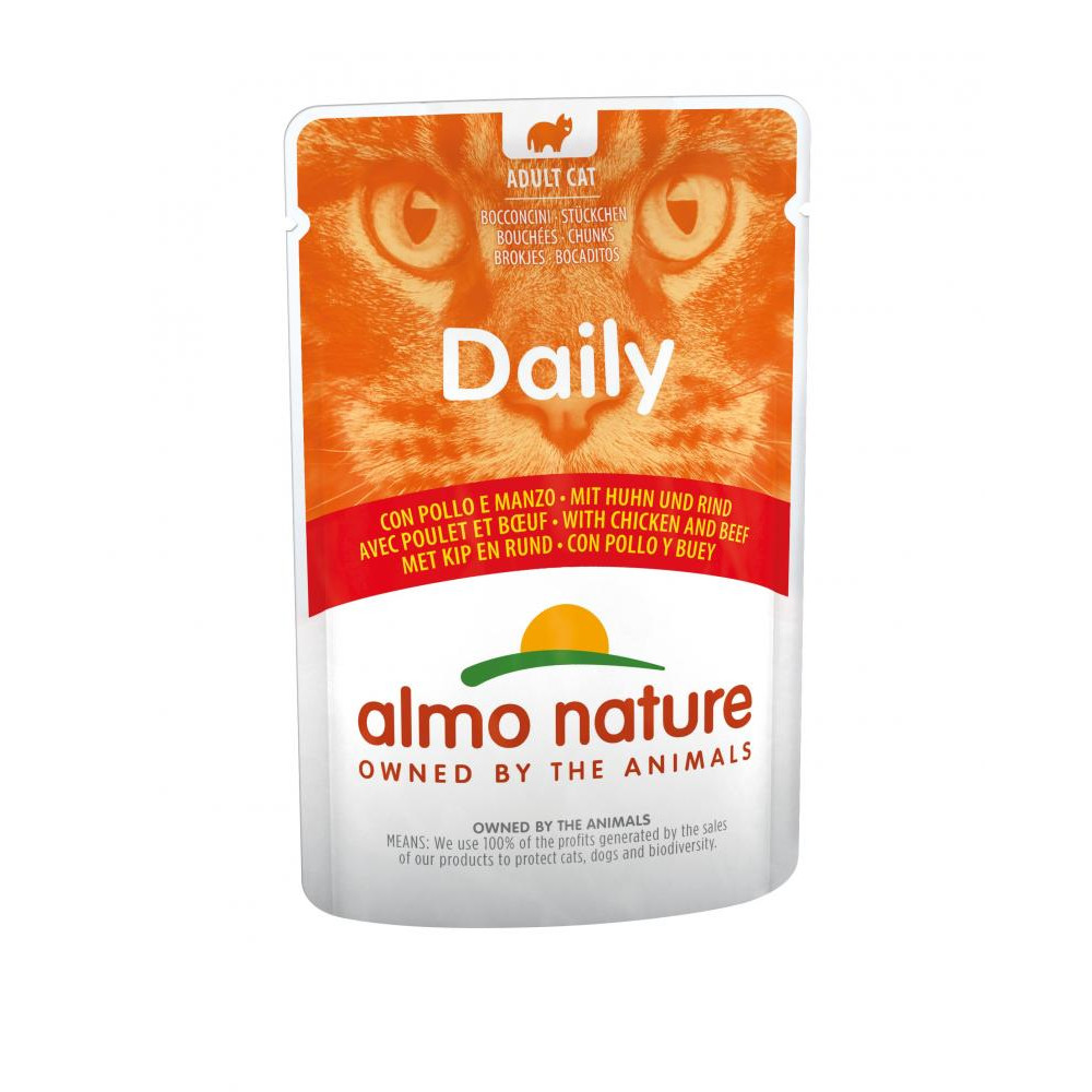 Almo Nature Daily Cat Chicken Beef 70 г (8001154121964) - зображення 1