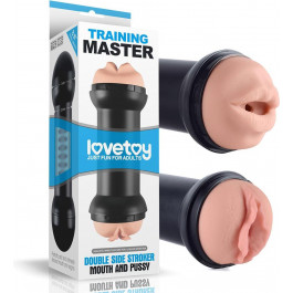   LoveToy Traning Master Double Side Stroker Mouth and Pussy Телесный (6452LVTOY381-07)