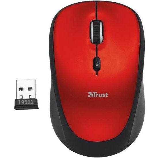 Trust Yvi Wireless Mouse Red (19522) - зображення 1