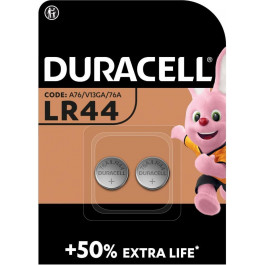   Duracell LR44 bat(1.5B) Alkaline 2шт Basic (5000394504424/5007795)