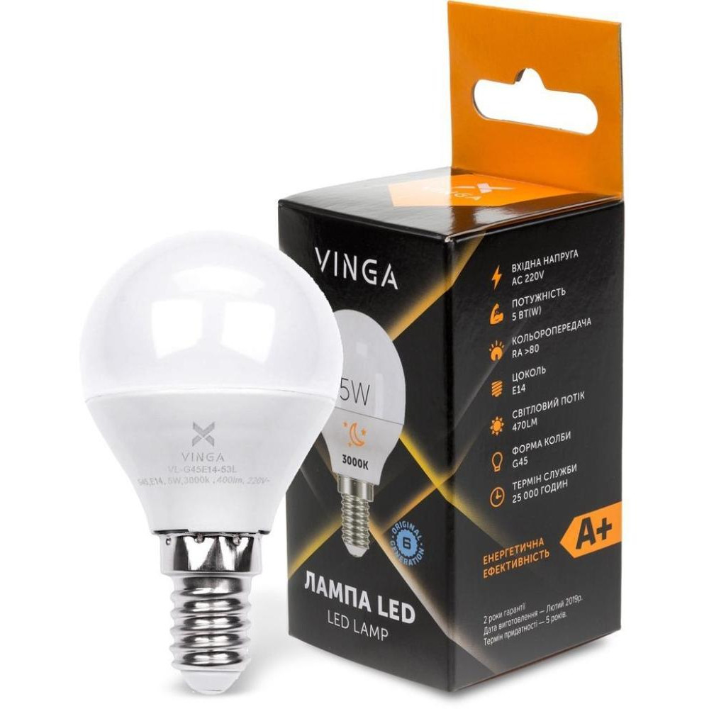 Vinga LED VL-G45E14-53L - зображення 1