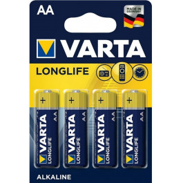   Varta AA bat Alkaline 4шт LONGLIFE EXTRA (04106101414)