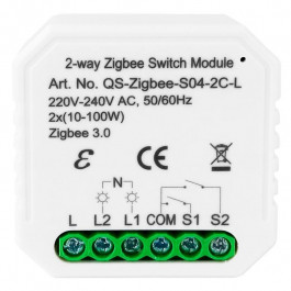   Tervix Pro Line ZigBee Switch 2 клавіші без нуля (433141)