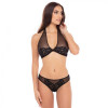 Rene Rofe Комплект Midnight Halter 2-Piece Bra Set, чорний: бюстгальтер + трусики (196018138733) - зображення 1