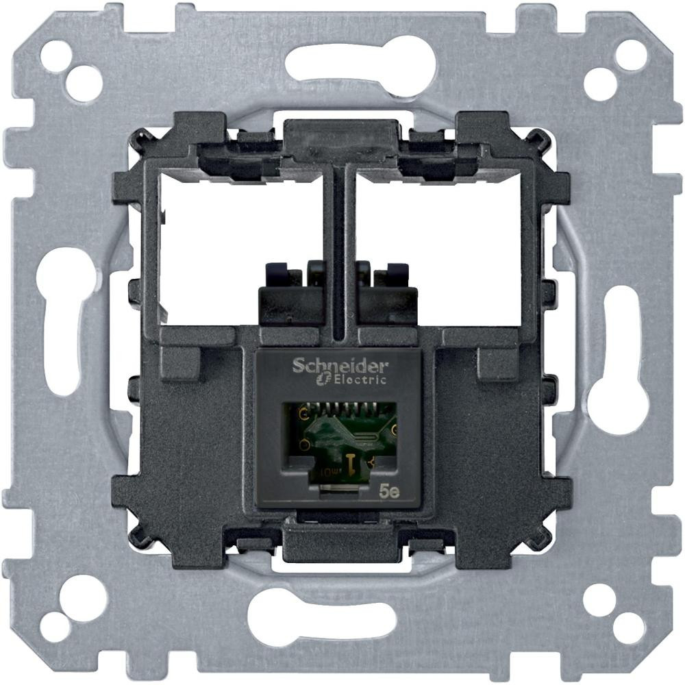 Schneider Electric Механизм компьют. розетки Merten, RJ-45, cat.5e, UTP, одинарная (MTN4575-0001) - зображення 1