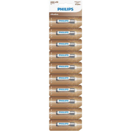   Philips AAA bat Alkaline 10шт (LR03AL10S/10)