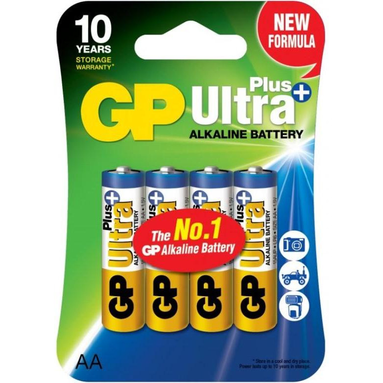 GP Batteries AA bat Alkaline 4шт Ultra Plus (15AUP-U4) - зображення 1