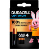 Duracell AAA bat Alkaline 4шт Optimum (5015596) - зображення 1