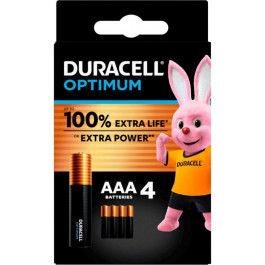   Duracell AAA bat Alkaline 4шт Optimum (5015596)