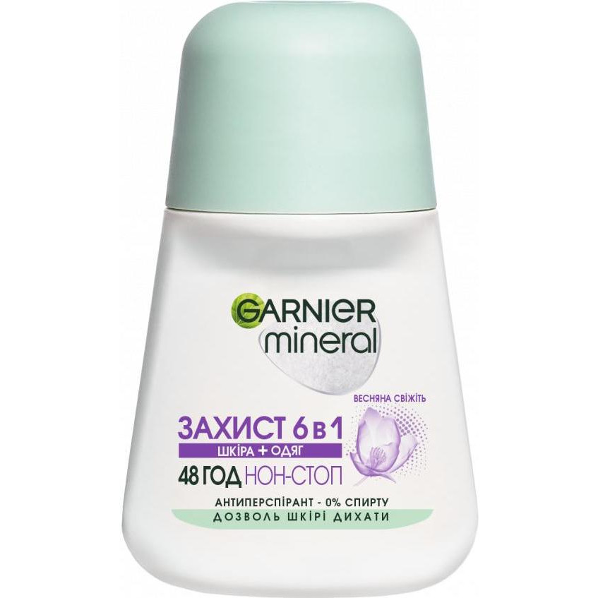 Garnier Антиперспирант  Mineral Защита 6 Весенняя свежесть роликовый 50 мл (3600541474437) - зображення 1