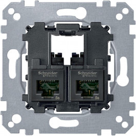   Schneider Electric Механизм компьют. розетки Merten, RJ-45, cat.5e, UTP, двойная (MTN4575-0002)