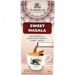   Teahouse Чай чорний індійський  Sweet Masala №573 з вершками та спеціями 60 г (3 стіки x 20 г) (4820209846119