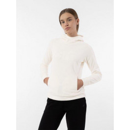   4F Худі тепле жіноче  Fleece F148 4FAW23TFLEF148-12S XS Бежеве (5904698527427)