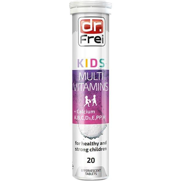 Dr.Frei KIDS Multivitamin, Мультивітаміни Дитячі (A,B,C,D3,E,PP,H) + Кальцій, №20 (3800003323826) - зображення 1