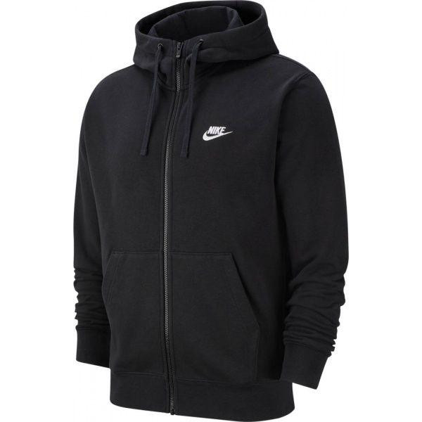 Nike Чорна чоловіча кофта  M Nsw Club Hoodie Fz Ft BV2648-010 - зображення 1