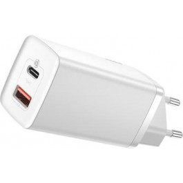   Baseus GaN2 Lite Quick Charger C+U 65W EU White (CCGAN2L-B02)