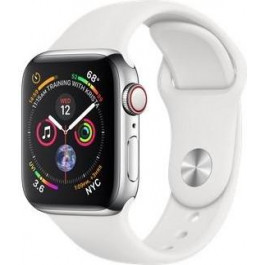   Apple Watch Series 4 GPS + LTE 40mm Steel w. White Band (MTUL2, MTVJ2)