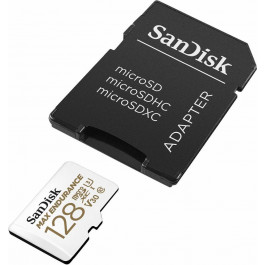   SanDisk 128 GB microSDXC Max Endurance UHS-I U3 V30 + SD adapter SDSQQVR-128G-GN6IA