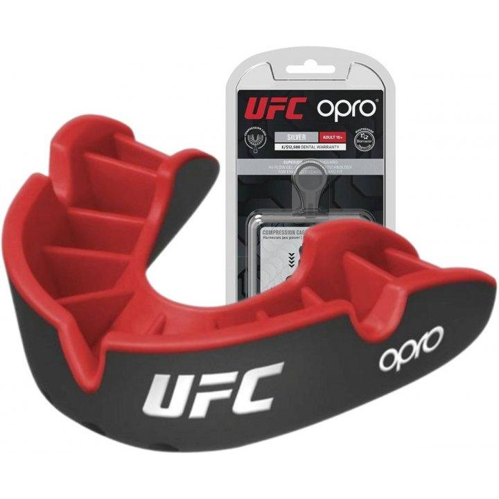 Opro UFC Silver Level Youth Mouthguard Black/Red (102515001) - зображення 1