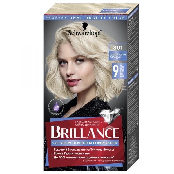 Schwarzkopf Стойкая краска для волос  Brillance 801 Бриллиантовый Блондин 142.5 мл (4015100716672) - зображення 1