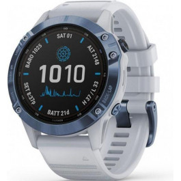   Garmin Fenix 6 Pro Solar Edition Mineral Blue with Whitestone Band (010-02410-19/18)