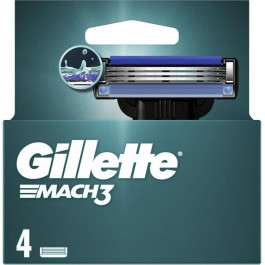   Gillette Сменные картриджи для бритья  Mach 3 4 шт (3014260243531)