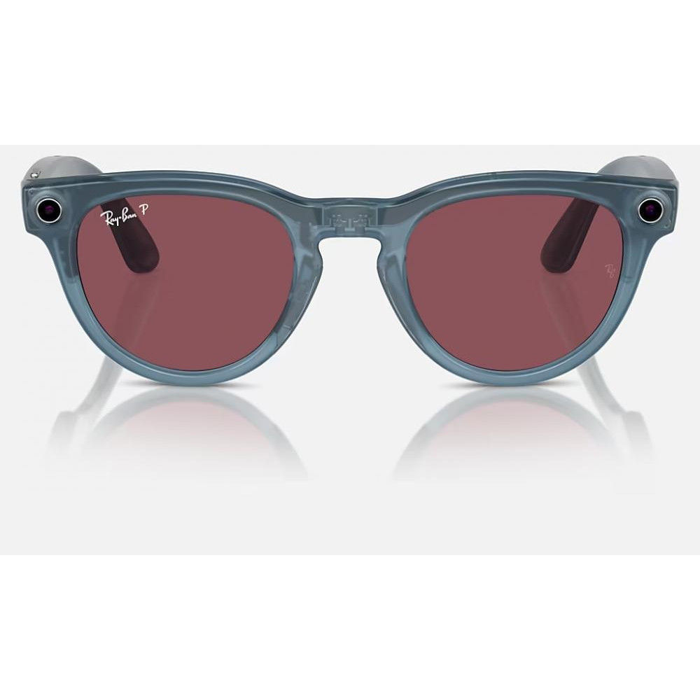 Ray-Ban Смарт-окуляри Meta Headliner Shiny Jeans Frame/Dusty Red Lenses (RW4009 66985Q 50-23) - зображення 1