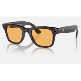   Ray-Ban Смарт-окуляри Meta Wayfarer Shiny Rebel Black Frame Amber Lenses (RW4006 675385 50-22)