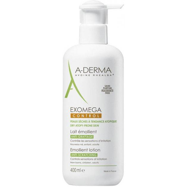 A-Derma Пом&#39;якшуючий лосьйон для тіла ? Exomega Control 400 мл (3282770149746) - зображення 1