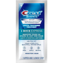   Crest Смужки для відбілювання  3D White Whitestrips 1 Hour Express 1 процедура (889714001928)