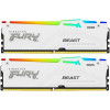 Kingston FURY 32 GB (2x16GB) DDR5 6400 MHz Beast RGB White (KF564C32BWAK2-32) - зображення 1