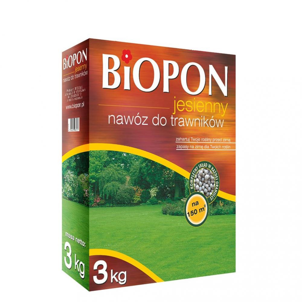 Biopon Удобрение гранулированное  для газонов осеннее 3 кг (5904517104358) - зображення 1