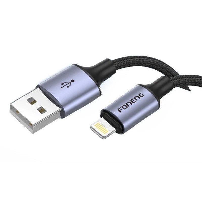 Foneng X95 USB - Lightning 12w 1.2m black (X95-CA-IP) - зображення 1