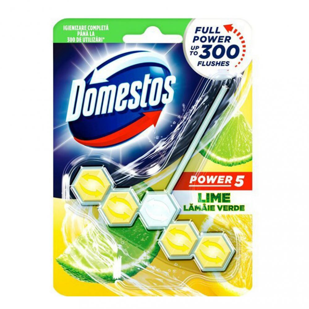 Domestos Блок для очищення унітазу  Power 5 Свіжість Лайма, 55 г (8720182799456) - зображення 1