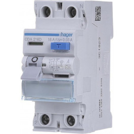   Hager 2P 6kA 16A 30mA A (CDA216D)