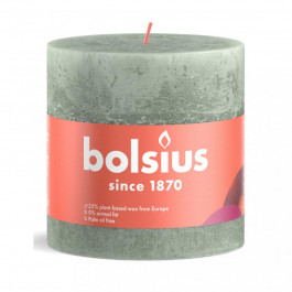   Bolsius Свічка  Rustic Shine 100х100 мм нефрит (810368) (8717847154781)