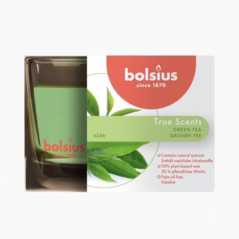 Bolsius Свеча в стакане True scents 63/90 Зеленый чай (8717847152749) - зображення 1